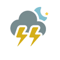 Weather API Night Thunderstorm with drizzle